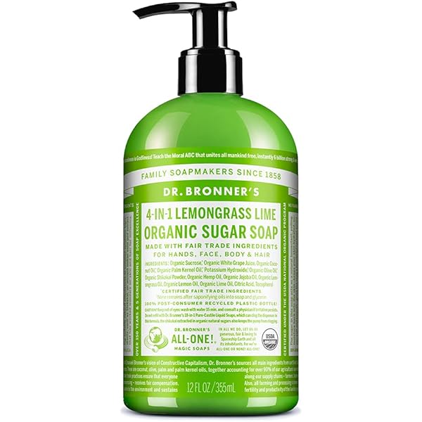 Amazon.com : Dr. Bronner's - Organic Sugar Soap (Lemongrass
